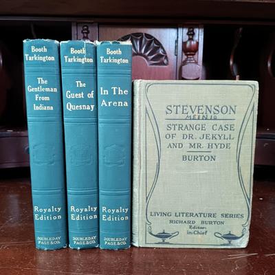 LOT 13: Set of (3) Royalty Edition Booth Tarkington Novels 1912 & Stevenson's Strange Case of Dr. Jekyll and Mr. Hyde 1920