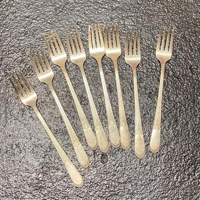 LOT 65: Homes & Edwards Inlaid and Wm Rogers Silver Plated Flatware Sets with Wood Storage Box