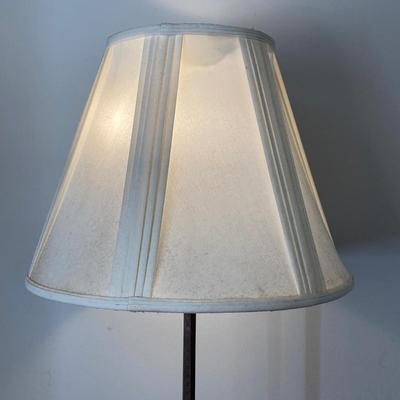 LOT 68: Vintage Dual Socket Brass Floor Lamp with Dog Statue