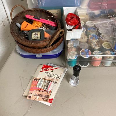 LOT 72: Collection of Sewing Notions / Crafting Tools and Supplies