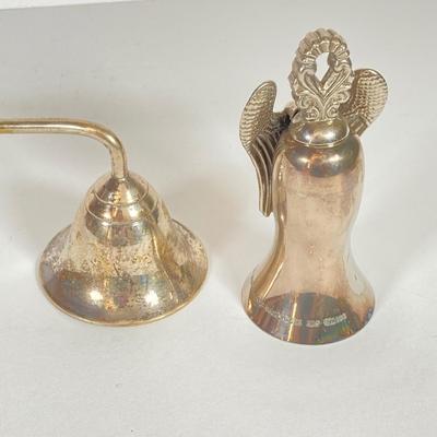 LOT 81: Vintage Serving Collection - Wilton Pewter Bowl, 800 Silver Tongs, Kopparsmedjan Copper Miniature Mugs, Silver Plated Salt and...