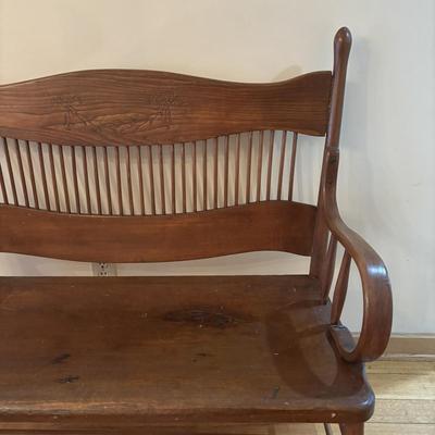 LOT 83: Vintage Brentwood Style Sette/Bench