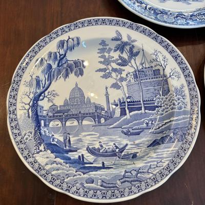 LOT 85: The Spode Blue Room Collectors Plates along with a Johnson Bros "Indies" Ironstone Plate