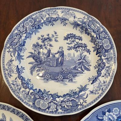 LOT 85: The Spode Blue Room Collectors Plates along with a Johnson Bros "Indies" Ironstone Plate