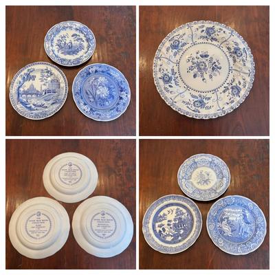 LOT 85: The Spode Blue Room Collectors Plates along with a Johnson Bros "Indies" Ironstone Plate