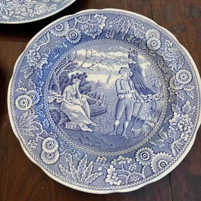 LOT 85: The Spode Blue Room Collectors Plates along with a Johnson Bros "Indies" Ironstone Plate
