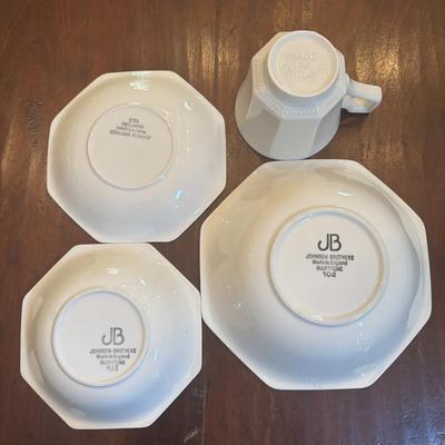 LOT 88: Johnson Brothers Heritage White China Collection