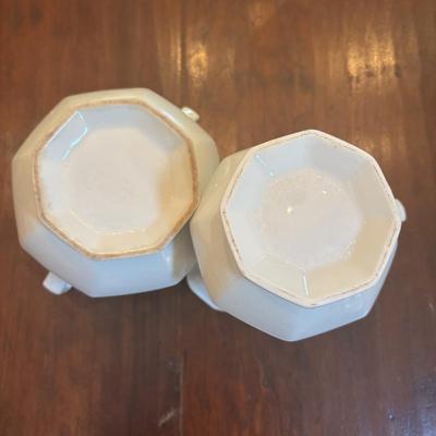 LOT 90: Johnson Brothers Heritage White China Tea/Coffee Time: Creamer/Sugar Bowl, Coffee/Teapot, Mugs & Serving Platters