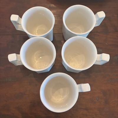 LOT 90: Johnson Brothers Heritage White China Tea/Coffee Time: Creamer/Sugar Bowl, Coffee/Teapot, Mugs & Serving Platters