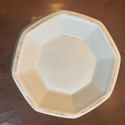 LOT 90: Johnson Brothers Heritage White China Tea/Coffee Time: Creamer/Sugar Bowl, Coffee/Teapot, Mugs & Serving Platters