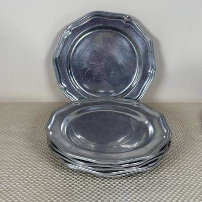 LOT 91: William-Columbia PA Pewter Plates, Bowls & Bread Plate