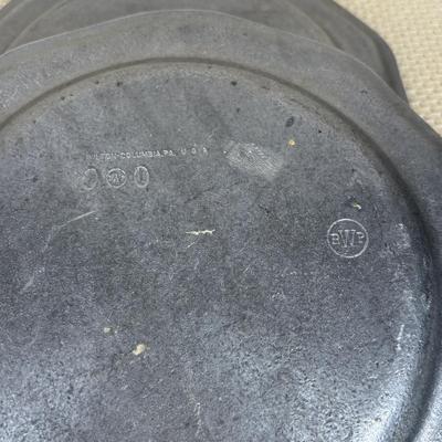 LOT 91: William-Columbia PA Pewter Plates, Bowls & Bread Plate