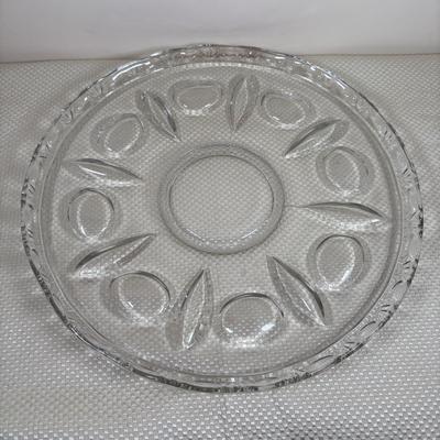 LOT 97: Vintage Hull Pottery Gingerbread Man Serving Plate, Crystal Punch Bowl Filled w/Cookie Cutters, Gingerbread Napkin Rings & More