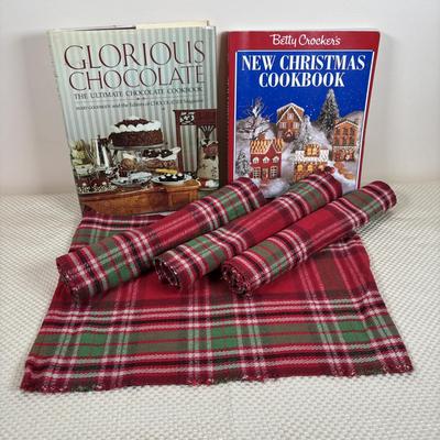 LOT 97: Vintage Hull Pottery Gingerbread Man Serving Plate, Crystal Punch Bowl Filled w/Cookie Cutters, Gingerbread Napkin Rings & More