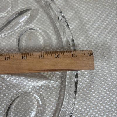 LOT 97: Vintage Hull Pottery Gingerbread Man Serving Plate, Crystal Punch Bowl Filled w/Cookie Cutters, Gingerbread Napkin Rings & More