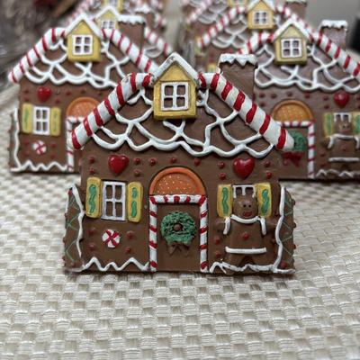 LOT 97: Vintage Hull Pottery Gingerbread Man Serving Plate, Crystal Punch Bowl Filled w/Cookie Cutters, Gingerbread Napkin Rings & More