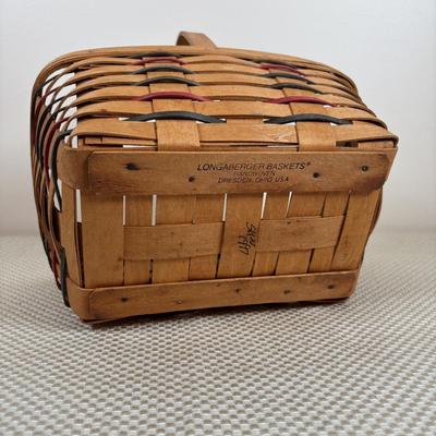 LOT 98: Longaberger Holiday Basket, Princess House Embossed Trio of Star Plates Snowman on Bicycle Music Box, It's a Wonderful Life...