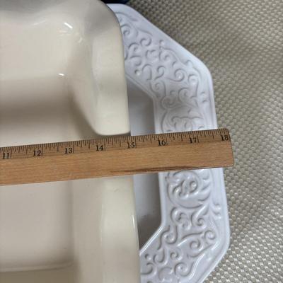 LOT 99: Serving Platter, Cake Stand: California Pantry, Pier One, Chantel, Ceriart etc..