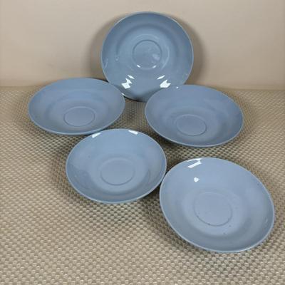 LOT 101: Vintage Stangl Pottery "White Dogwood" Pedestal Bowl & More along with Wedgewood Saucer, Goodes English Lavendar...