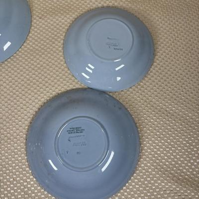 LOT 101: Vintage Stangl Pottery "White Dogwood" Pedestal Bowl & More along with Wedgewood Saucer, Goodes English Lavendar...