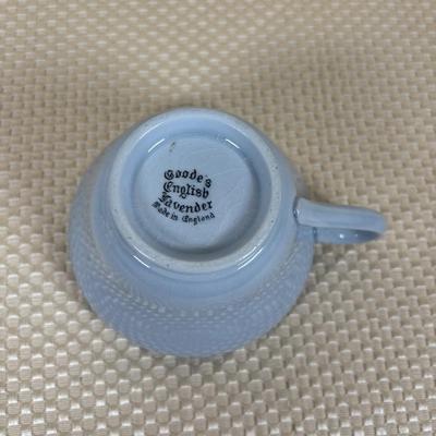 LOT 101: Vintage Stangl Pottery "White Dogwood" Pedestal Bowl & More along with Wedgewood Saucer, Goodes English Lavendar...