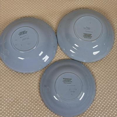 LOT 101: Vintage Stangl Pottery "White Dogwood" Pedestal Bowl & More along with Wedgewood Saucer, Goodes English Lavendar...