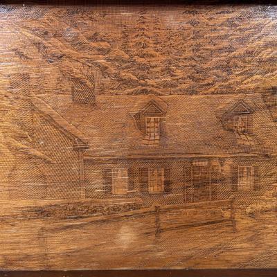 LOT 102: Vintage Kraft-Blue Holmer Laughlin China (various pieces), Crystal Bowls & Tablecloth (unmeasured)