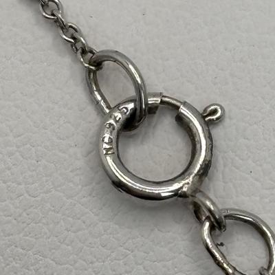 LOT 103: Sterling Silver 18" Necklace w/Cross Pendant & Onyx Stones, Sterling Silver 18" Necklace w/Marcasite Heart Pendant...