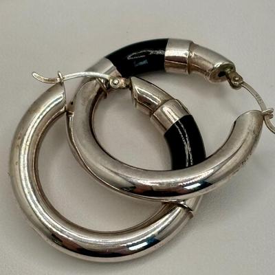 LOT 103: Sterling Silver 18" Necklace w/Cross Pendant & Onyx Stones, Sterling Silver 18" Necklace w/Marcasite Heart Pendant...