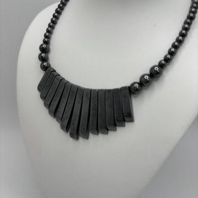 LOT 105: Abalone Panel Stretch Bracelet, Hematite Necklace & Earring Set, Freshwater Peal & Beaded Necklace & Premier Design...