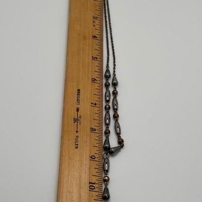 LOT 105: Abalone Panel Stretch Bracelet, Hematite Necklace & Earring Set, Freshwater Peal & Beaded Necklace & Premier Design...