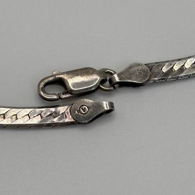 LOT 106: Sterling Silver 20" Herringbone Necklace & 7" Bracelet
