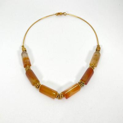 LOT 109: Fashion Jewelry Collection - Choker Necklace, Beaded Cuff Bracelet and Dangle Earrings with Leather "Liquid" Key Chain