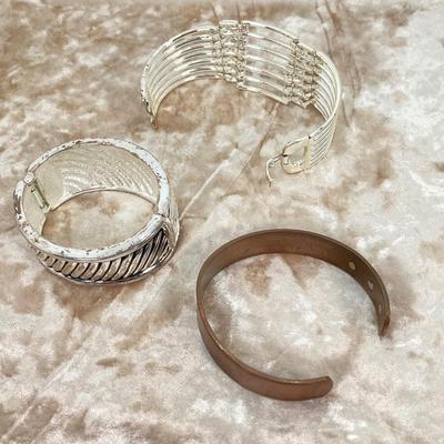 LOT 111: Collection of Fashion Bracelets - Bangle, Cuff, and Stretch Styles
