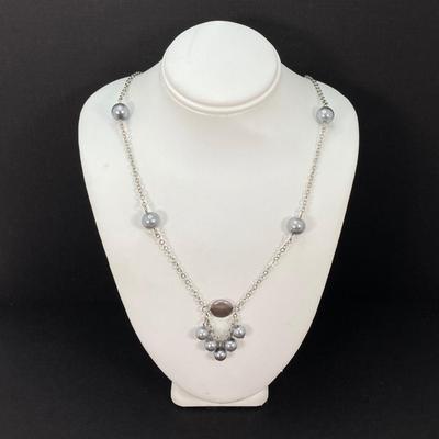 LOT 116: Silver Tone Fashion Jewelry - Necklaces and Earrings