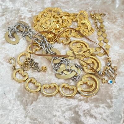 LOT 117: All That Glitters - Tagged Gold Tone Necklace Collection