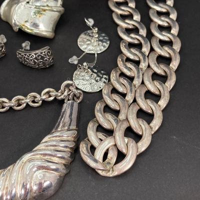 LOT 119: Silver Tone Jewelry Collection - Lci, Napier, Trifari and More