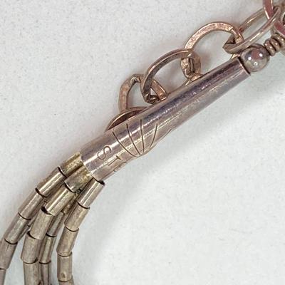 LOT 120: Sterling Silver Jewelry Collection - Necklace and Earrings