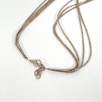 LOT 120: Sterling Silver Jewelry Collection - Necklace and Earrings