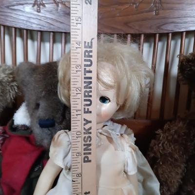 LOT 121: Vintage Composite Doll with Boyd's Bears