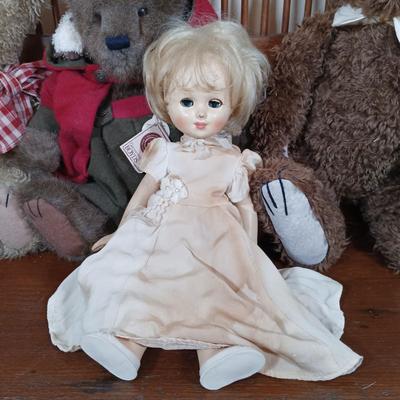 LOT 121: Vintage Composite Doll with Boyd's Bears