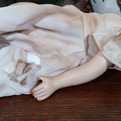 LOT 121: Vintage Composite Doll with Boyd's Bears