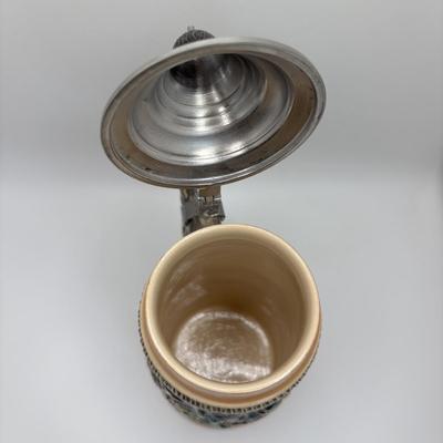 LOT 128: Zippo Maxon Pocket Knife, German Beer Stein and Fishing Coffee Mug