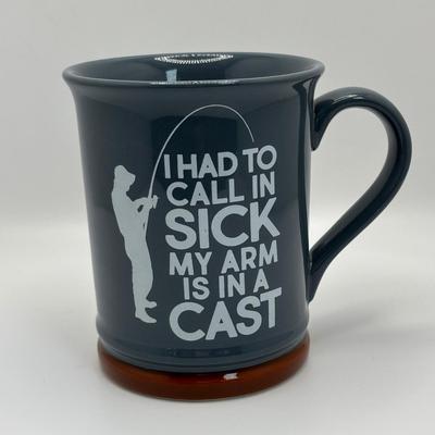 LOT 128: Zippo Maxon Pocket Knife, German Beer Stein and Fishing Coffee Mug