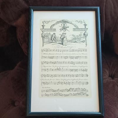 LOT 129: Set of (6) Framed Sheet Music Reproductions