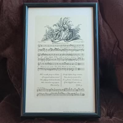 LOT 129: Set of (6) Framed Sheet Music Reproductions