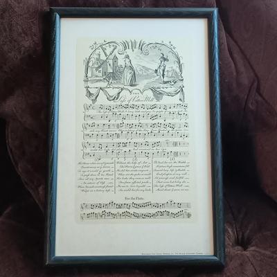 LOT 129: Set of (6) Framed Sheet Music Reproductions