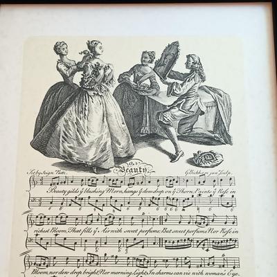LOT 129: Set of (6) Framed Sheet Music Reproductions