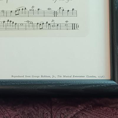 LOT 129: Set of (6) Framed Sheet Music Reproductions