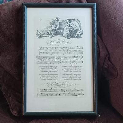 LOT 129: Set of (6) Framed Sheet Music Reproductions